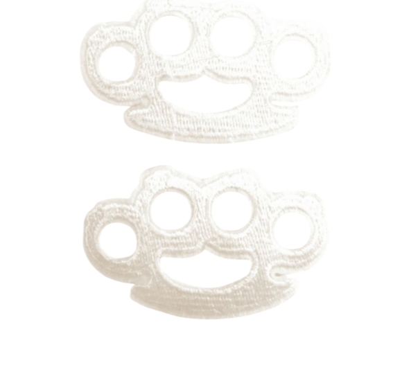 2 Brass Knuckles Punk Patch Set NWOT - Picture 3 of 4